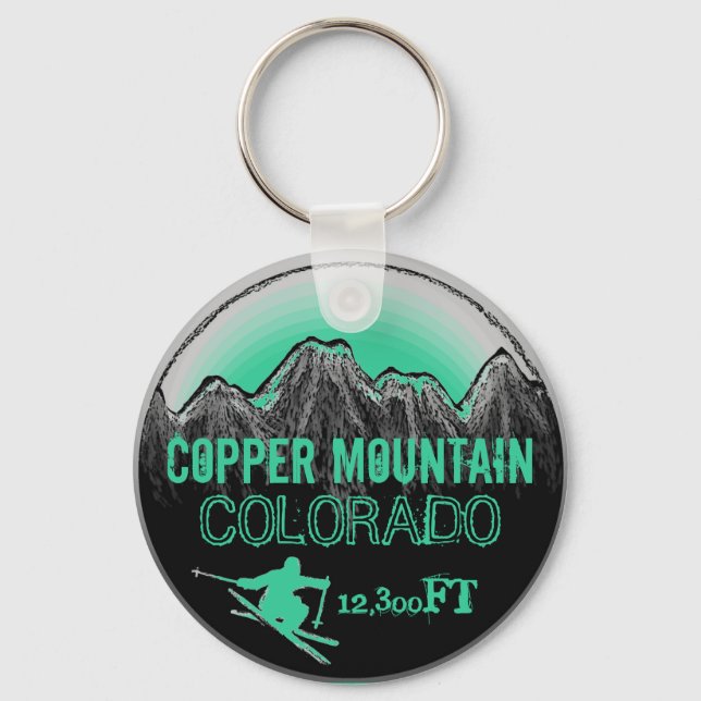 Copper Mountain Colorado Teal, chaveiro (Frente)