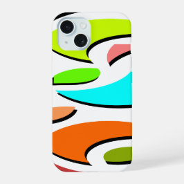 Coque Iphone 15 design graphique et coloré 15
