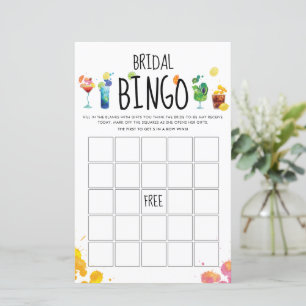 Coquetéis Divertidos Cartão de Jogo de Bingo