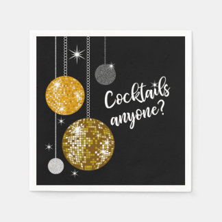 Coquetéis qualquer guardanapo de bola de disco