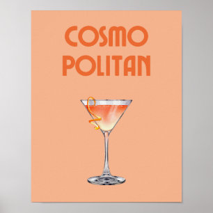 Coquetel Cosmopolita Laranja Poster