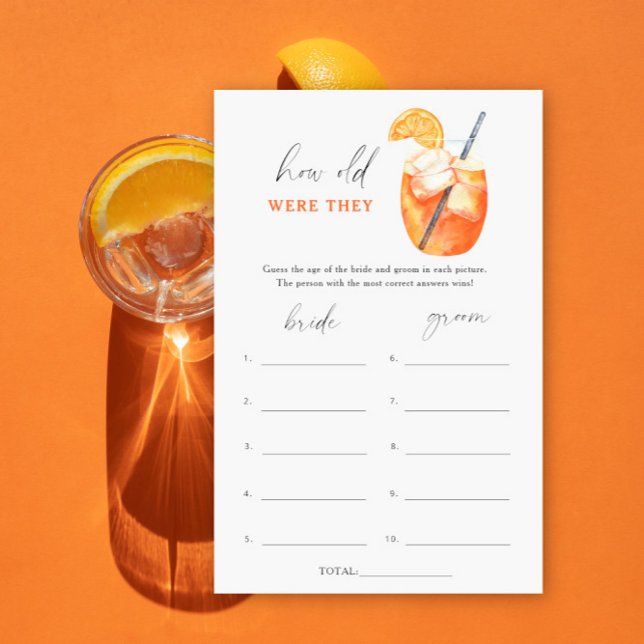 Coquetel de Aperol - Quantos anos eles tinham? (Criador carregado)