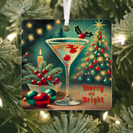 Coquetel de Natal com Feliz retrorada Martini