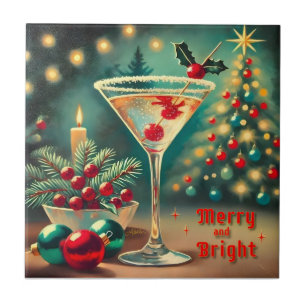 Coquetel de Natal com Feliz retrorada Martini