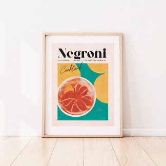 Coquetel de Negrão Rosa Tropical Poster