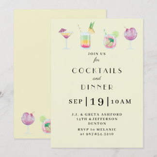 Coquetel e convite de festas