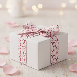 Coquette Cherry Pink Bow Satin Ribbon Cute 