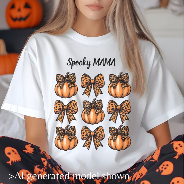 Coquette Pumpkin do Arco Leopart Retro Halloween (Retro Halloween Leopart Bow Pumpkin Coquette Tri-Blend Shirt)