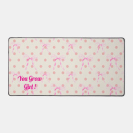 Coquette Ribbons & Dots Personalizar Slogan ou Nom