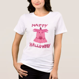 Coquette Rosa Fantasma Feliz Halloween Arte Digita
