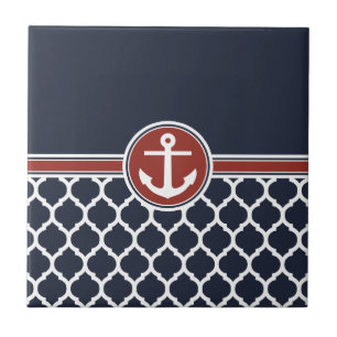 Cor Azul Branco Vermelho - Alça marroquina