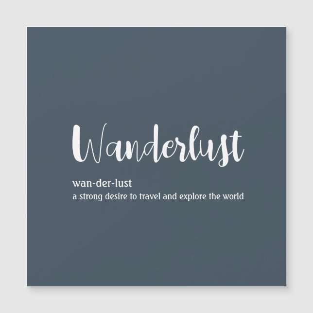 Cor azul da cinza branca definição de Wanderlust (Frente)
