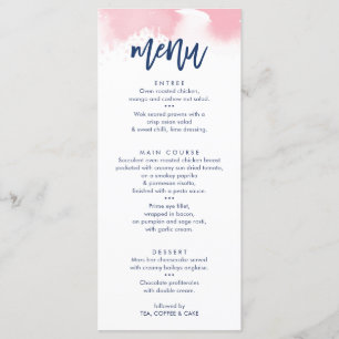 COR-d-água rosa-marinho fofo MENU