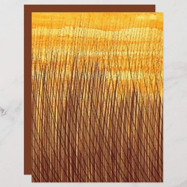 Cor da Água Castanho Laranja Campos Escórias Papel (Frente/Verso)