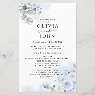 Cor da Água Floral Azul Claro