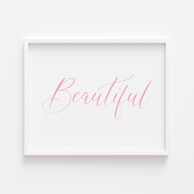 Cor da água rosa Belo poster (Criador carregado)