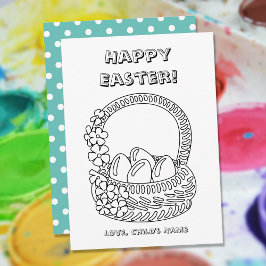 Cor da criança Sua própria cesta de Felz pascoa