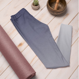 Cor da Tendência do Ombre Marinho Azul - Leggings