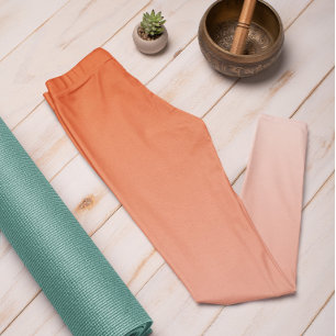 Cor da Tendência do Ombre Vermelho - Leggings do P
