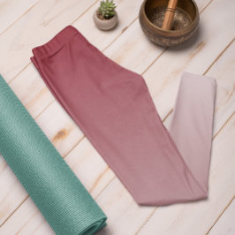 Cor da Tendência do Ombre Vermelho - Leggings do P