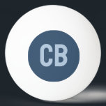 Cor da Tendência Grande Bola de Pong do Monograma<br><div class="desc">Apresentando a cor da tendência: Azul grave. Este Ping Pong Ball moderno e minimalista, com monograma personalizável de duas letras em uma fonte moderna, adiciona elegância ao seu jogo. Seu design simples e limpo em uma cor sólida oferece um apelo de eterno, perfeito para mostrar seu estilo. Explore nossas cores...</div>