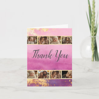 Cor d'água rosa e Cartões de agradecimentos de fot