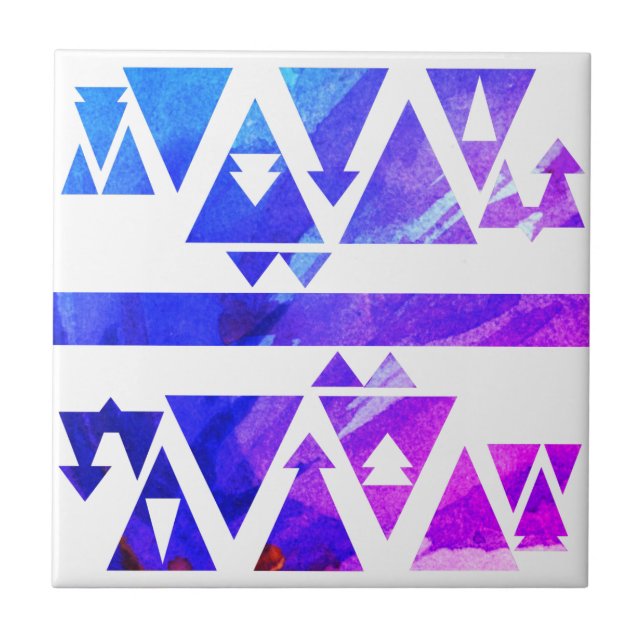 Cor d'água rosa púrpura e azul (Frente)