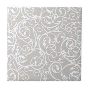 Cor damasco cinzenta elegante do rolo do vintage