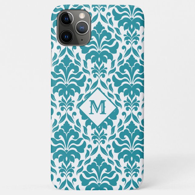 Cor damasco de capas de telefone de monograma pers (Verso)