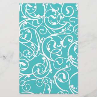 Cor damasco de rolagem do Elegante Turquoise