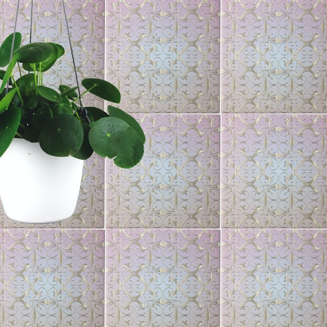 Cor damasco Dourada Barroca De Luxo Sobre O Pastel (Criador carregado)