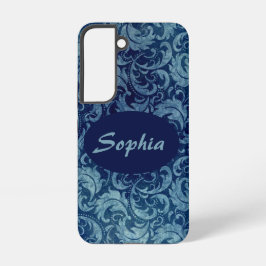 Cor damasco Elegante Blue Vintage