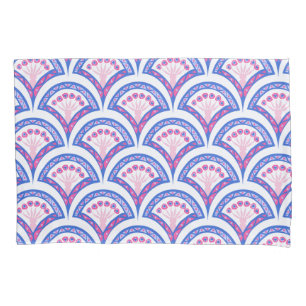 cor damasco floral azul