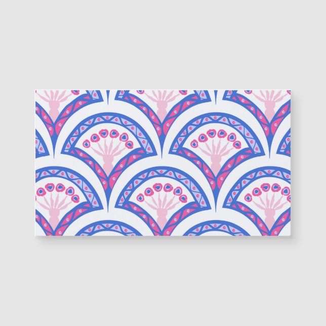 cor damasco floral azul (Frente)