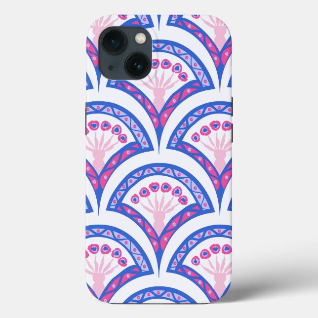 cor damasco floral azul (Verso)