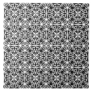 Cor damasco medieval, preto e branco