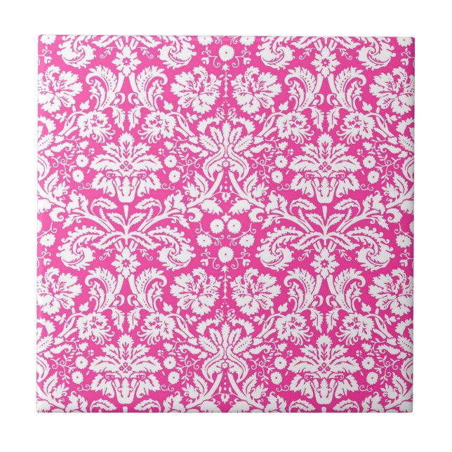 Cor damasco rosa quente (Frente)