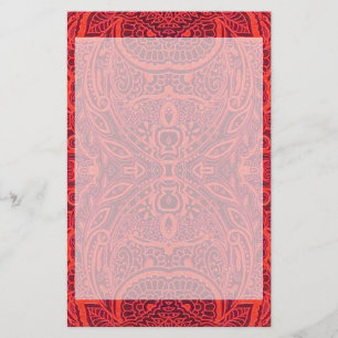 Cor damasco tribal vermelha