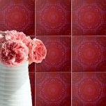 Cor damasco Vermelha Real Elegante Clássica de Lux<br><div class="desc">Design de azulejo de cerâmica decorativa elegante,  apresentando uma sofisticada cor damasco sem costura,  em tons de vermelho.</div>