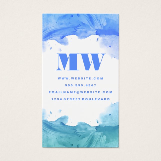 Cor de Água Artística Azul Verde (Frente)