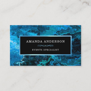 Cor de Água Azul Moderna CARTÃO DE VISITA