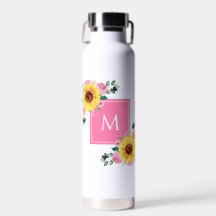 Cor De Água Botânica Rosa De Girassol Monograma