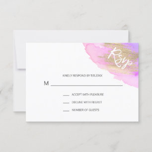 Cor-de-água rosa púrpura BAT Dourada MITZVAH RSVP