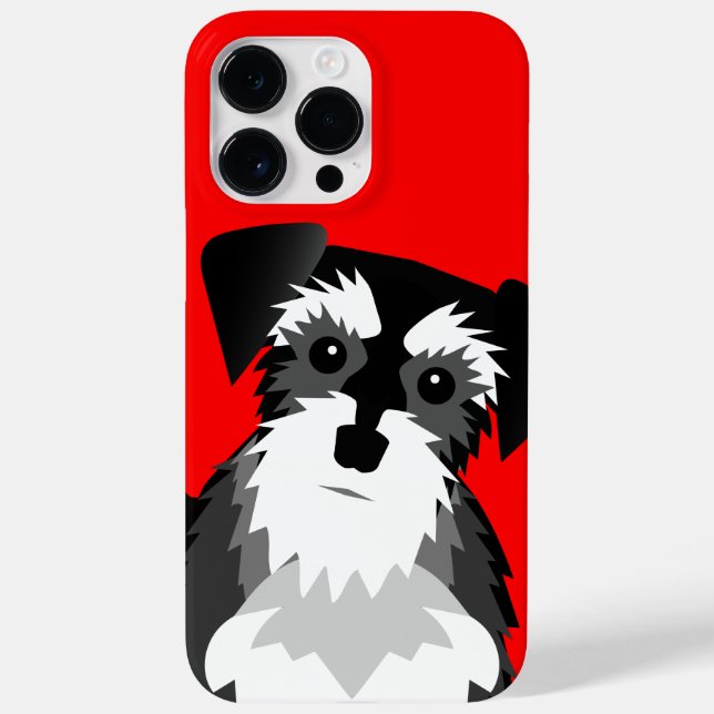 Cor de Fundo Personalizada do Schnauzer Miniatura (Verso)