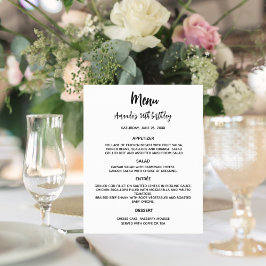 Cor de parte personalizada preta branca do menu