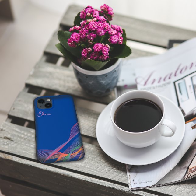 Cor-de-rosa-azul, elegante e ondulante (Criador carregado)