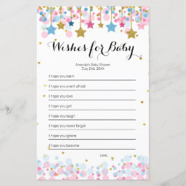 Cor-de-rosa azul Twinkle Deseja o Jogo do Bebê