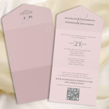 Cor-de-rosa brilhante minimalista moderno | RSVP d