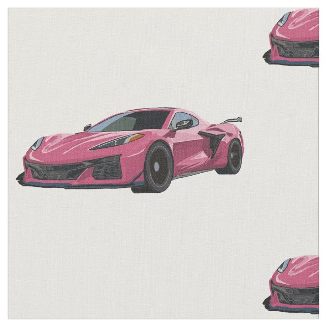 Cor-de-rosa C8 Corvette - Tecido de desenho desenh (Detalhe)