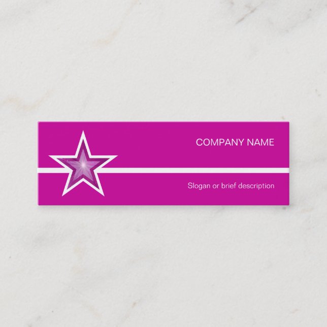 Cor-de-rosa - cartão de visita, linha branca, com  (Frente)